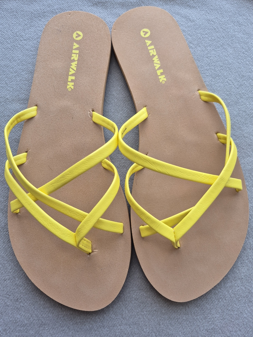 Airwalk Women's Yellow Strappy Slide Sandals